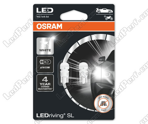 2 polttimon paketti W5W T10 Osram LEDriving SL White 6000K