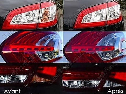 LED takasuuntavilkut Audi Q2 ennen ja jälkeen