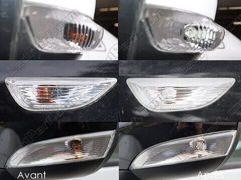 LED sivutoistimet Renault Express Van ennen ja jälkeen