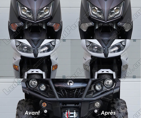 LED etusuuntavilkut BMW Motorrad K 1200 S ennen ja jälkeen