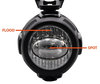 Linssinmuotoinen optiikka keskellä ja uritetut päät Can-Am Outlander Max 500 G1 (2010 - 2012) -mallille