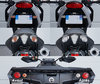LED takasuuntavilkut Ducati Multistrada 1260 ennen ja jälkeen