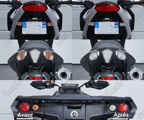LED takasuuntavilkut Ducati Multistrada 950 ennen ja jälkeen