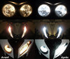 LED parkkivalot xenon valkoinen Harley-Davidson Custom 1200 (2011 - 2020) ennen ja jälkeen