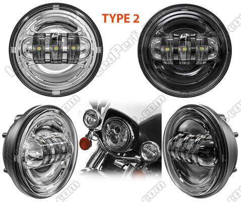 LED-ajovalojen optiikat Harley-Davidson Deluxe 1584 - 1690 lisävaloille