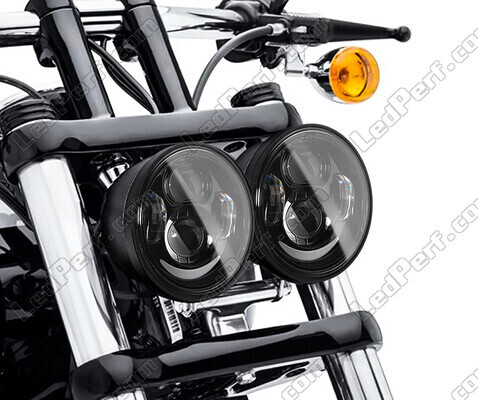 LED-ajovalot Harley-Davidson Fat Bob 1584 -lle - Hyväksytyt pyöreät moottoripyörän optiikat