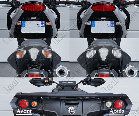 LED takasuuntavilkut Honda ST 1100 Pan European ennen ja jälkeen