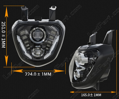 LED-ajovalo Yamaha MT-07 (2014 - 2017):lle