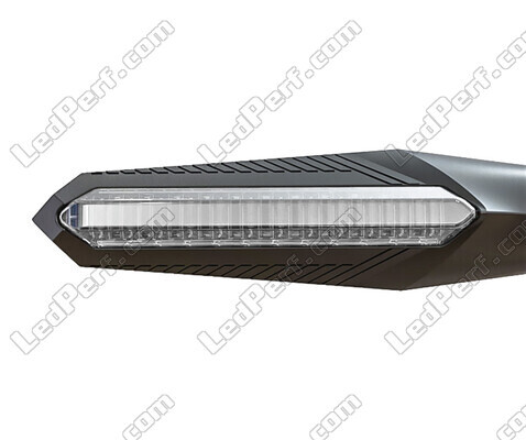 Edestä näkymä dynaamiset LED-vilkut Päiväajovalot Royal Enfield Bullet classic 500 (2009 - 2020)