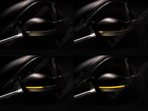 Osram LEDriving® dynaamisten vilkkujen valon eri vaiheet Audi A4 B9 sivupeileille