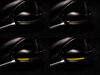 Osram LEDriving® dynaamisten vilkkujen valon eri vaiheet Audi A5 II sivupeileille