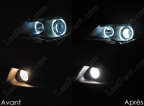 LED sumuvalot BMW 6-sarjan (E63 E64) ennen ja jälkeen