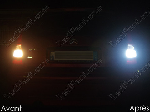 LED Peruutusvalot Citroen C3 I ennen ja jälkeen