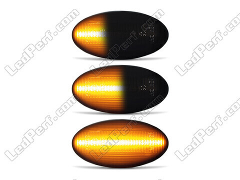 Dynaamisten LED-sivuvilkutjen valaistus Citroen C3 Picasso - Savunmusta versio