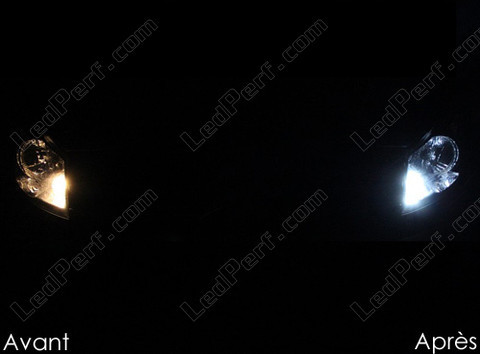 LED parkkivalot xenon valkoinen Citroen Jumpy ennen ja jälkeen