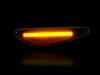 Dynaamisten LED-sivuvilkutjen maksimaalinen valaistus Mazda 6