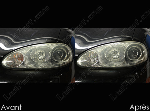 LED etusuuntavilkut Mazda MX 5 Vaihe 2 ennen ja jälkeen