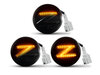 Dynaamisten LED-sivuvilkutjen valaistus Nissan 370Z - Savunmusta versio
