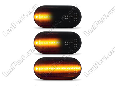 Dynaamisten LED-sivuvilkutjen valaistus Nissan Navara D40 - Savunmusta versio