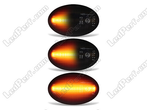 Dynaamisten LED-sivuvilkutjen valaistus Opel Astra F - Savunmusta versio