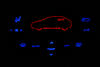 LED sininen ja punainen ilmastointi Peugeot 206 (>10/2002) Multiplexee