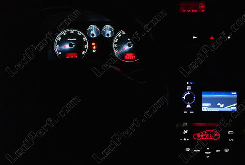 LED kojelauta Peugeot 307 Vaihe 2 T6 valkoinen ja punainen