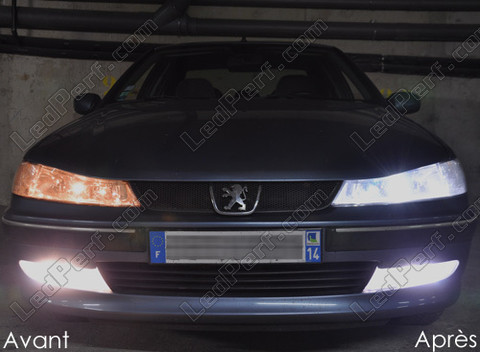 LED Ajovalot Peugeot 406 ennen ja jälkeen