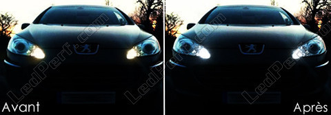 LED parkkivalot xenon valkoinen Peugeot 407