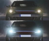 Vertailu ennen vaihtoa ja vaihdon jälkeen Ajovalot Osram LEDriving® Xenarc Volkswagen Golf 6 -mallille