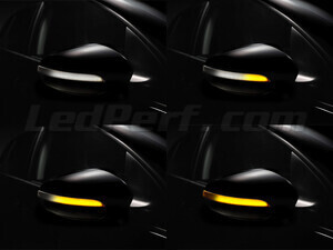 Osram LEDriving® dynaamisten vilkkujen valon eri vaiheet Volkswagen Golf 6 sivupeileille
