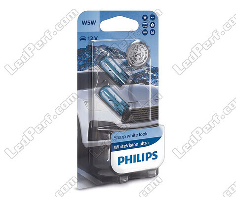 2 polttimon paketti W5W Philips WhiteVision ULTRA - 12961WVUB2
