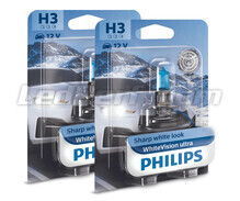 2 polttimon paketti H3 Philips WhiteVision ULTRA - 12336WVUB1