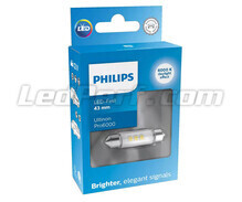 LED-sukkulapolttimo C10W 43mm Philips Ultinon Pro6000 Kylmä valkoinen 6000K - 111866CU60X1 - 12V