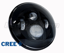 Full LED Musta optiikka moottoripyörä ajovalolle pyöreä 7 tuumaa - Tyyppi 3