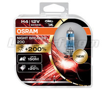 2 polttimon paketti H4 OSRAM Night Breaker® 200 - 64193NB200-HCB
