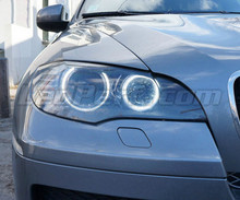 Angel Eyes -led-paketti H8 (valkoinen puhtaan 6000K) BMW X3 (F25) -mallille - MTEC V3.0