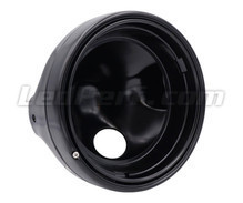 Musta pyöreä ajovalo full LED-optiikalle varten Moto-Guzzi V9 Roamer 850