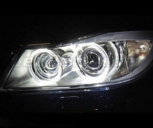 Angel eyes LED-paketti BMW 3-sarjan (E90 - E91) vaihe 1 - Alkuperäisellä xenon Standardi