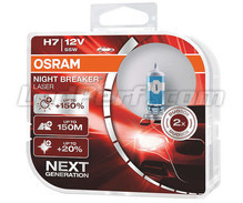 2 polttimon paketti H7 Osram Night Breaker Laser +150% - 64210NL-HCB