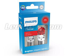 2x Philips P21/5W Ultinon PRO6000 -punaiset LED-polttimot - 11499RU60X2 - 1157R