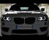 Angel Eyes -led-paketti H8 (valkoinen puhtaan 6000K) BMW X1 (E84) -mallille - MTEC V3.0