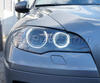 Angel Eyes -led-paketti H8 (valkoinen puhtaan 6000K) BMW X5 (E70) -mallille - MTEC V3.0
