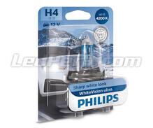 1x polttimo H4 Philips WhiteVision ULTRA +60 % 60/55W - 12342WVUB1